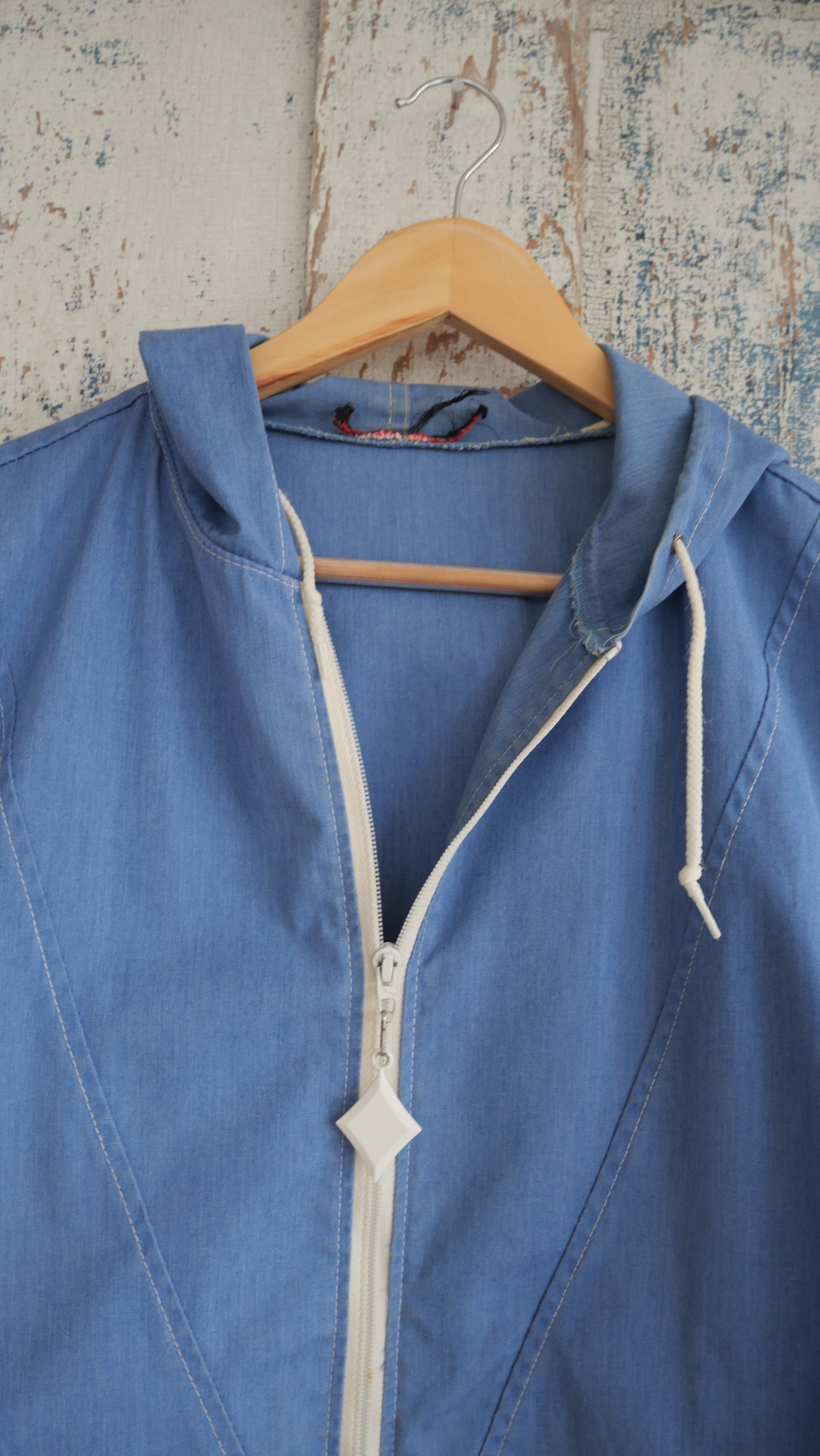 1970s Denim ZIp Up | L