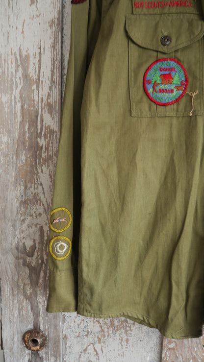 1970S Patched Boy Scout Shirt | M