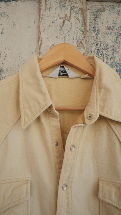 1980s Pearl Snap Woolrich Shirt | L