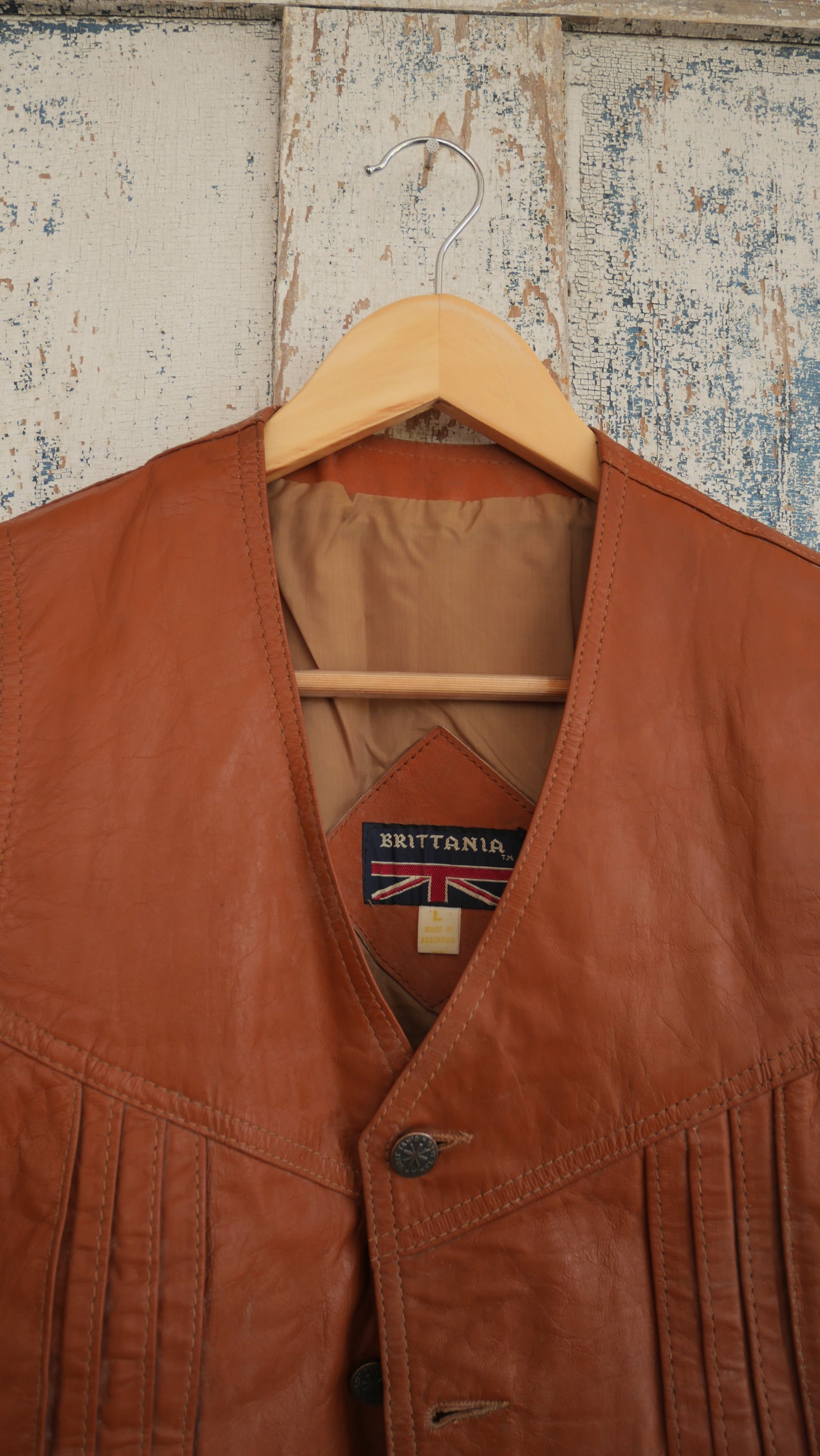 1980s Leather Blazer | M