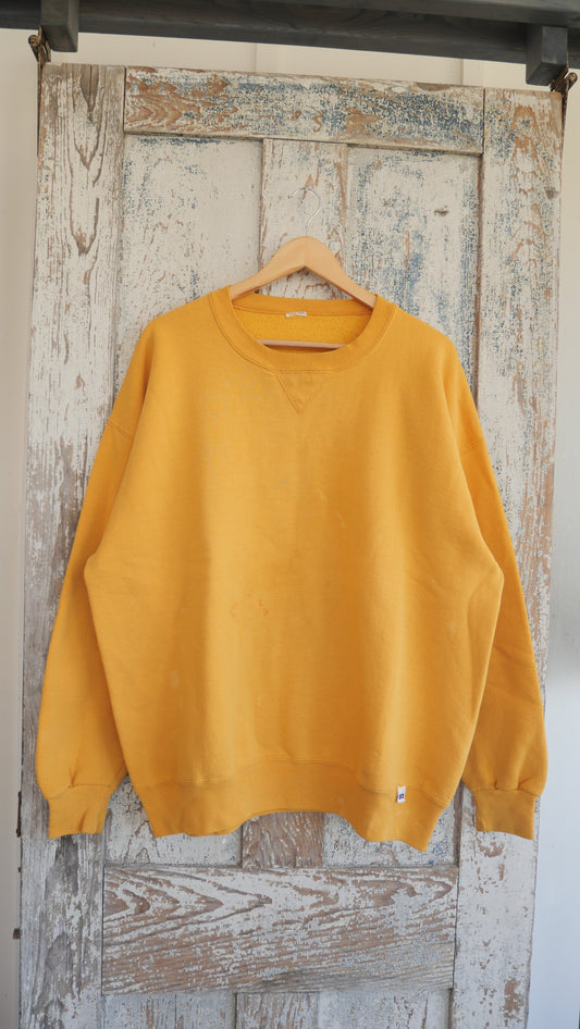 1990s Gold Russell Crewneck | XL