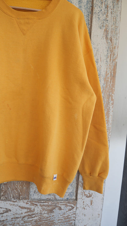 1990s Gold Russell Crewneck | XL