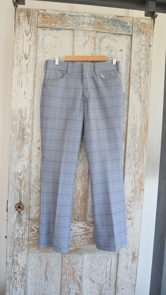 1970s Plaid Flared Slacks | 33