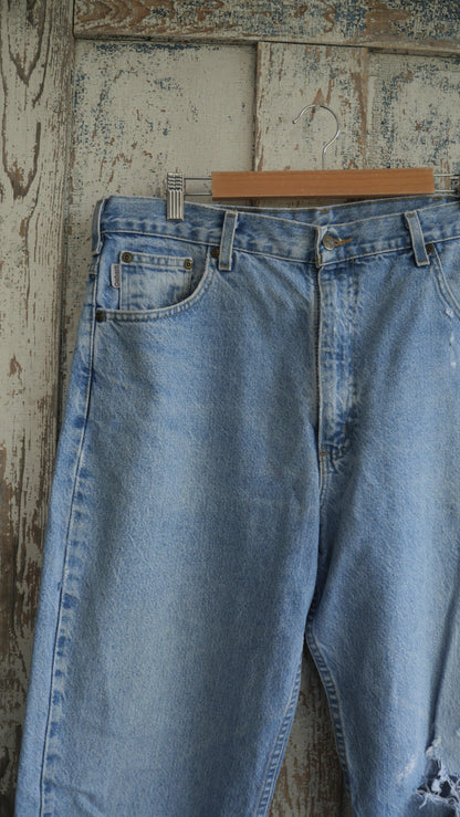 1990s Light Wash Carhartt Denim | 38