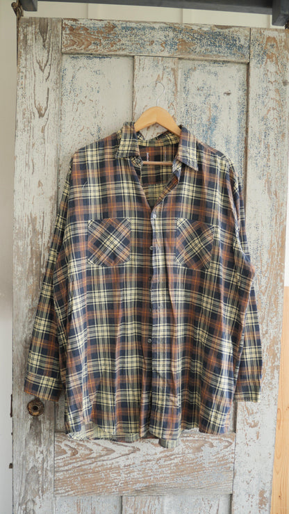 1980s Earth Tone Flannel | XL