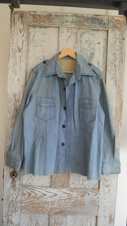 1970s Denim Overshirt | L