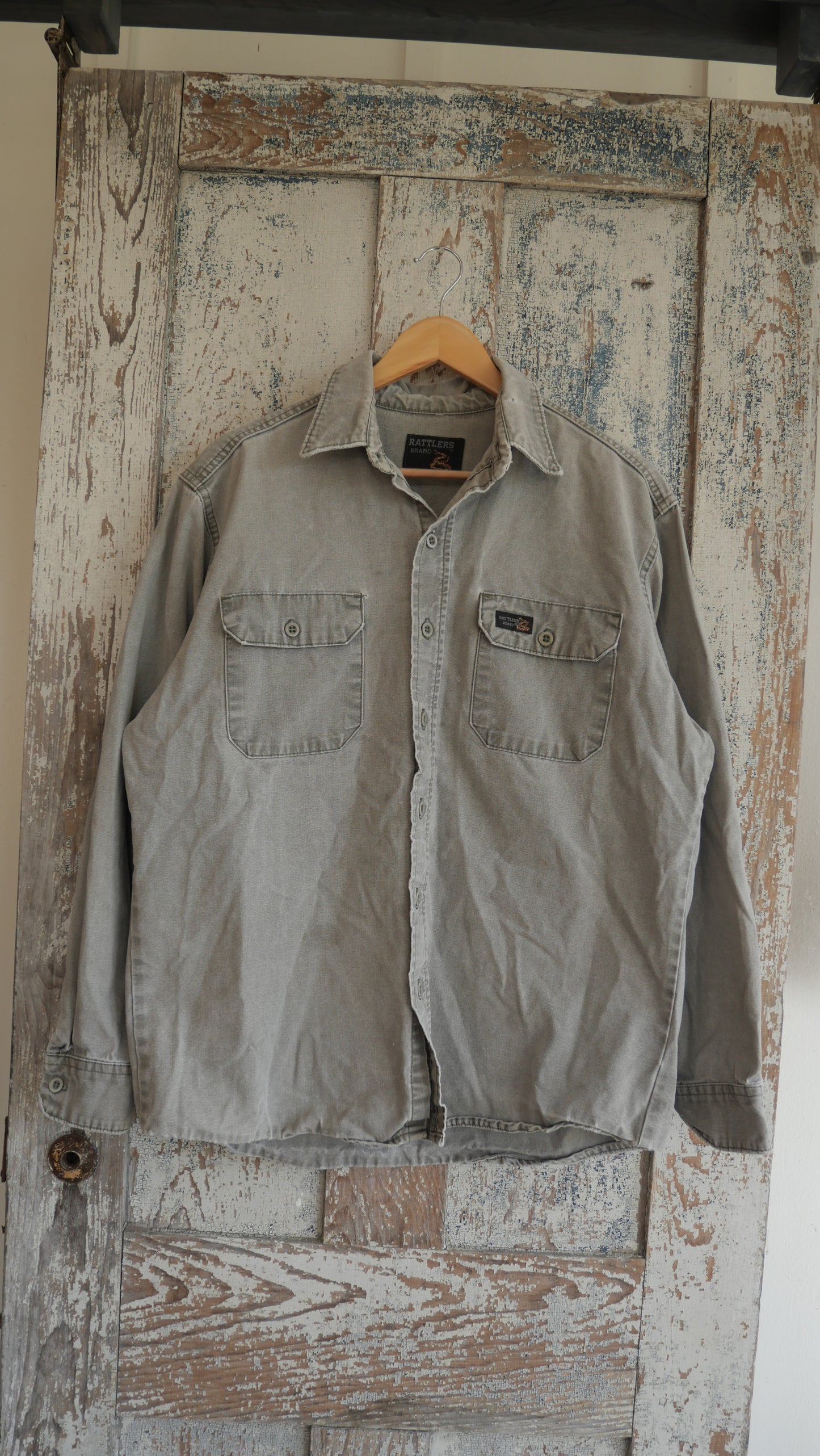 1980s Western Work Shirt | L