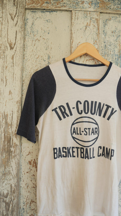 1970s Basketball Tee | M