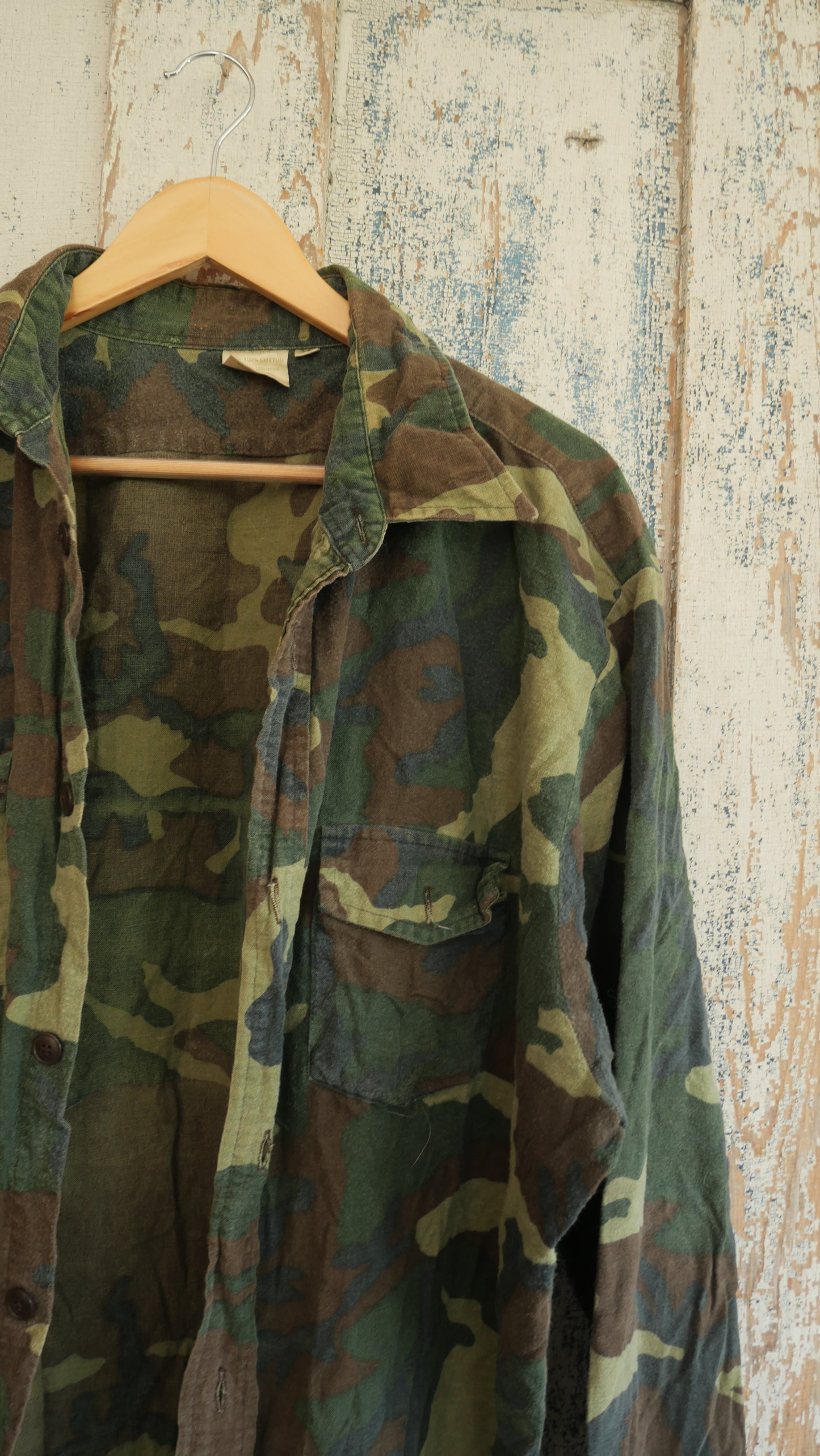 1980s Camo Hunting Shirt | XL