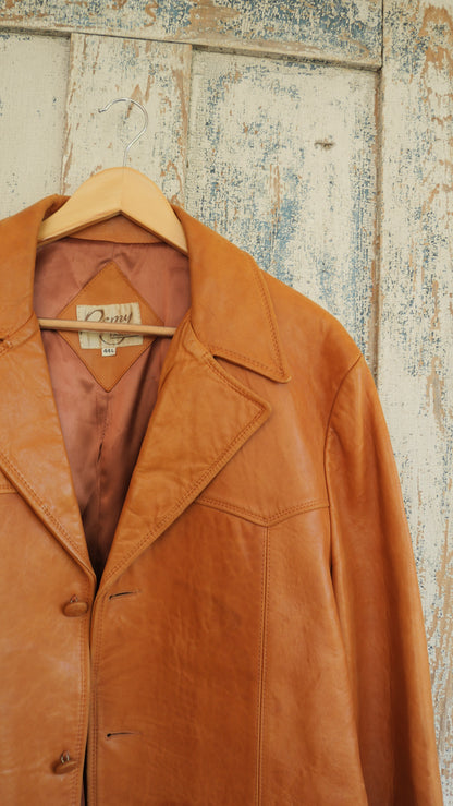 1970s Leather Blazer | L