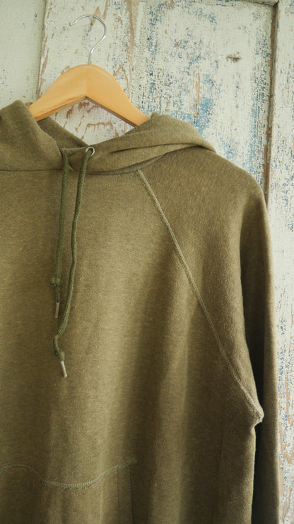 1970s Olive Boxy Hoodie | M
