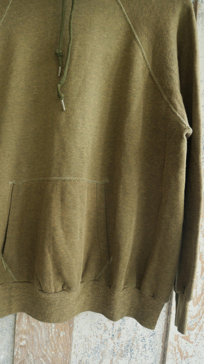 1970s Olive Boxy Hoodie | M