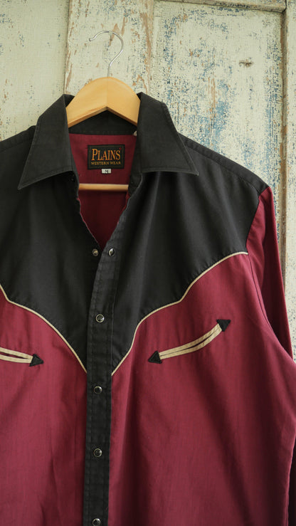 1980s Western Pearl Snap Shirt | M