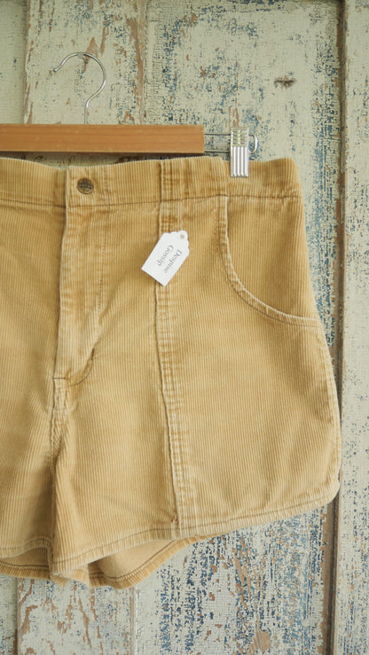 1980s Corduroy Beach Shorts | 34