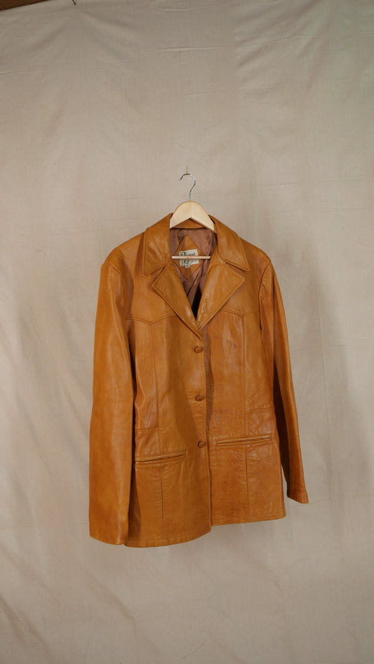 1970s Leather Blazer | L