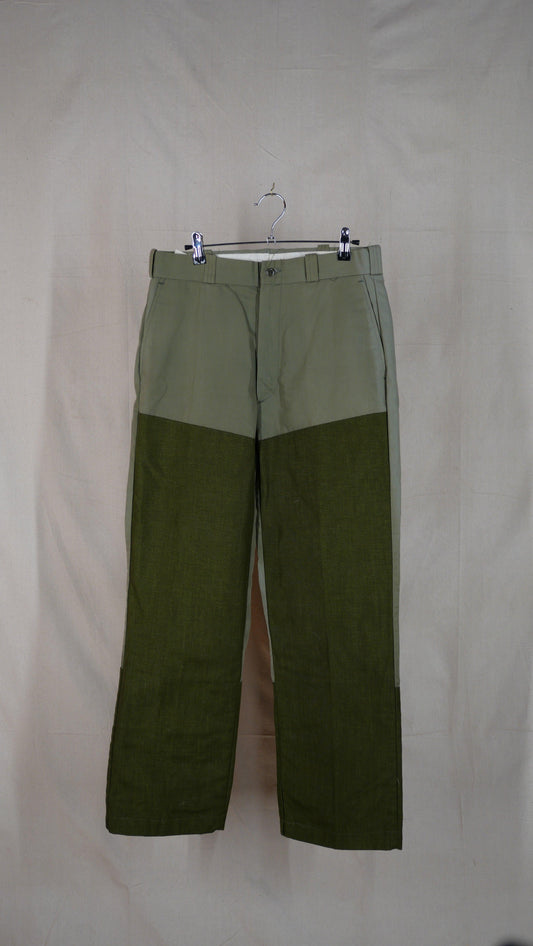 1980s Faded Green Hunting Pants | 32