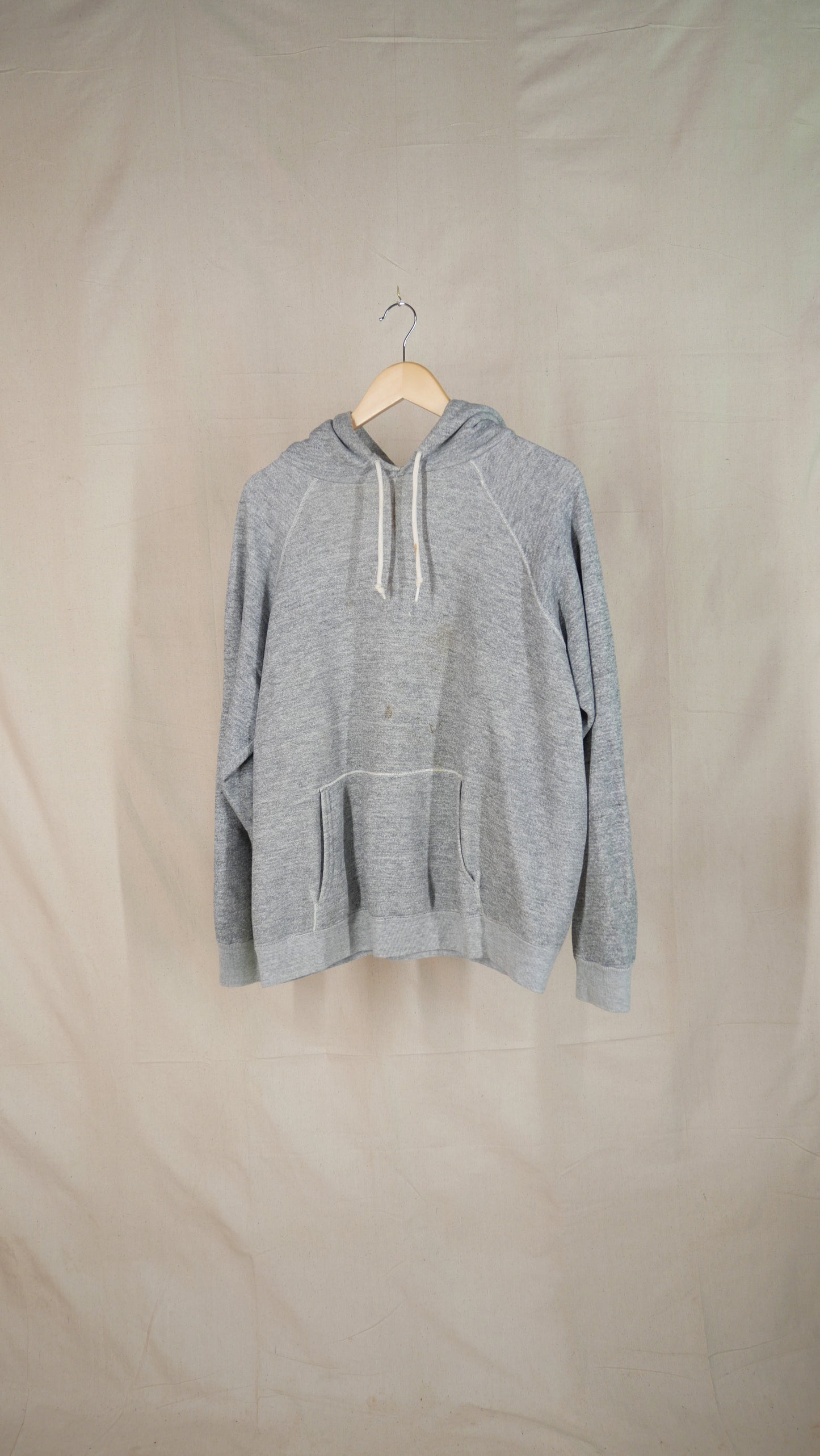 1970s Boxy Gray Hoodie | L