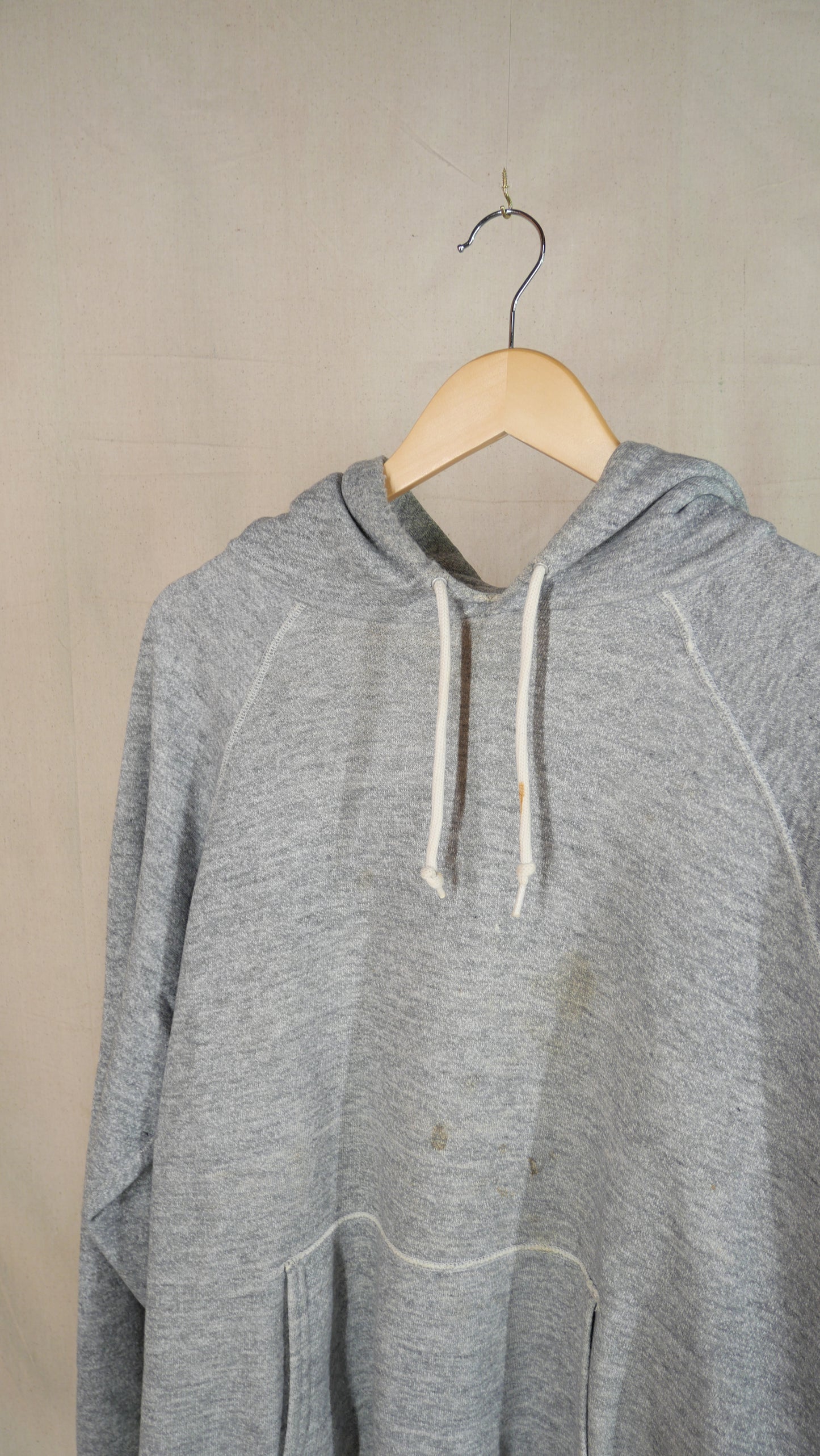 1970s Boxy Gray Hoodie | L