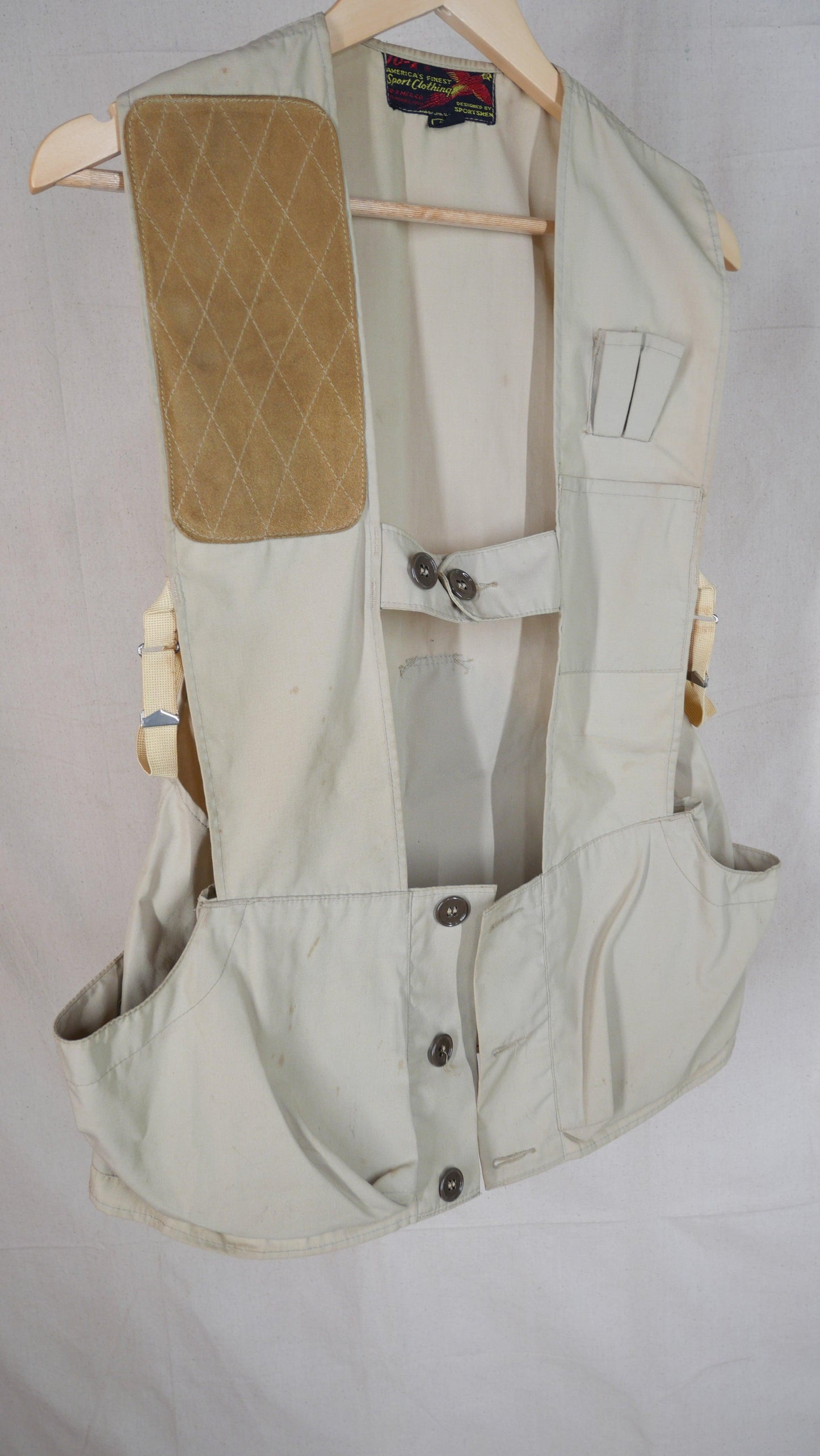 1960s Button Clasp Hunting Vest | L