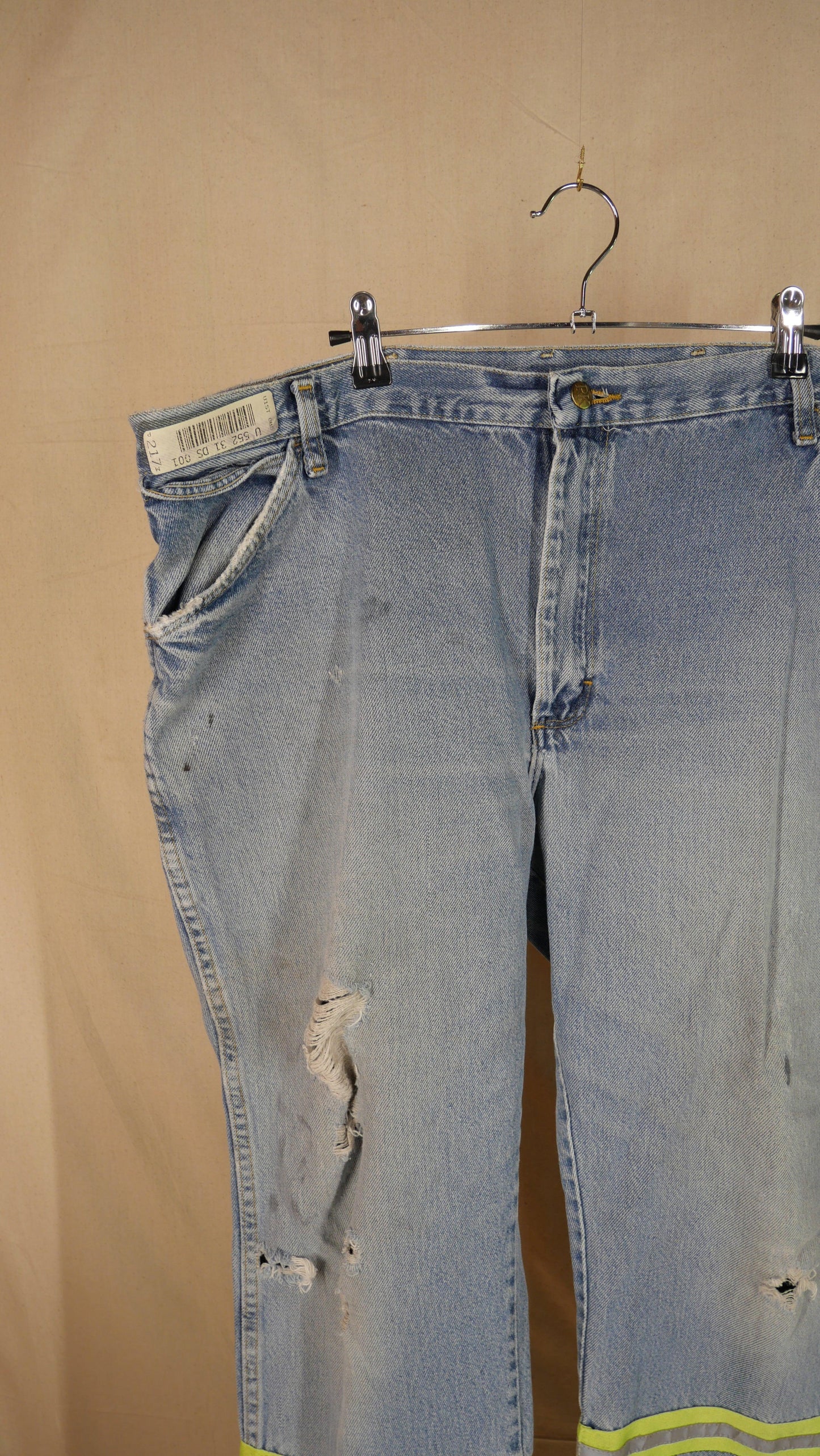 1990s Distressed Construction Jeans | 38