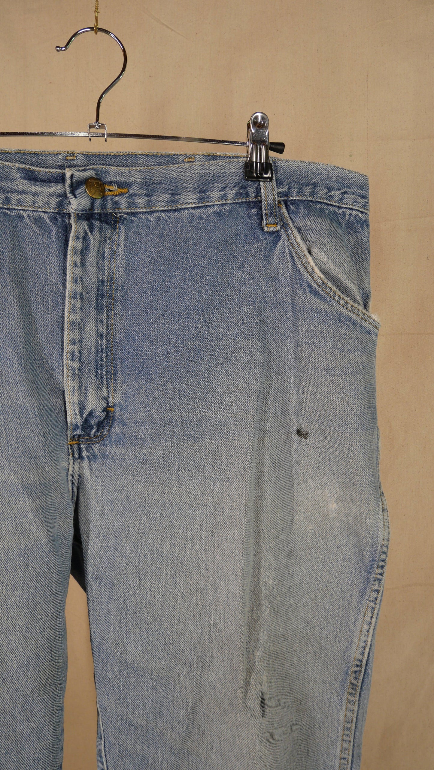 1990s Distressed Construction Jeans | 38