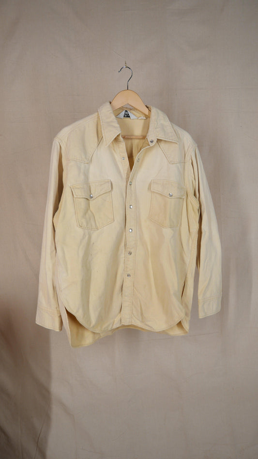 1980s Pearl Snap Woolrich Shirt | L
