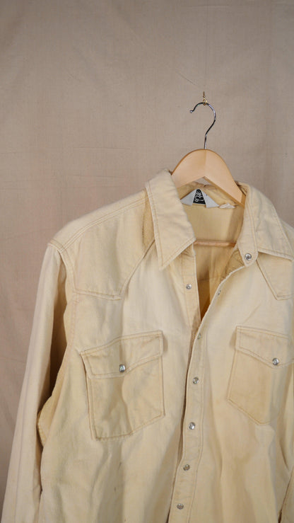 1980s Pearl Snap Woolrich Shirt | L
