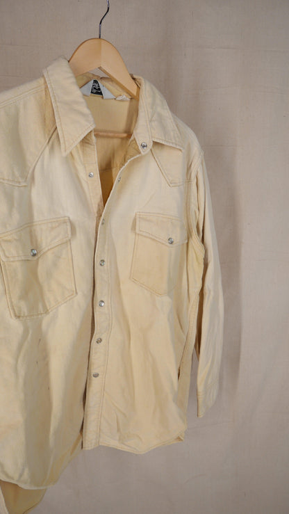1980s Pearl Snap Woolrich Shirt | L