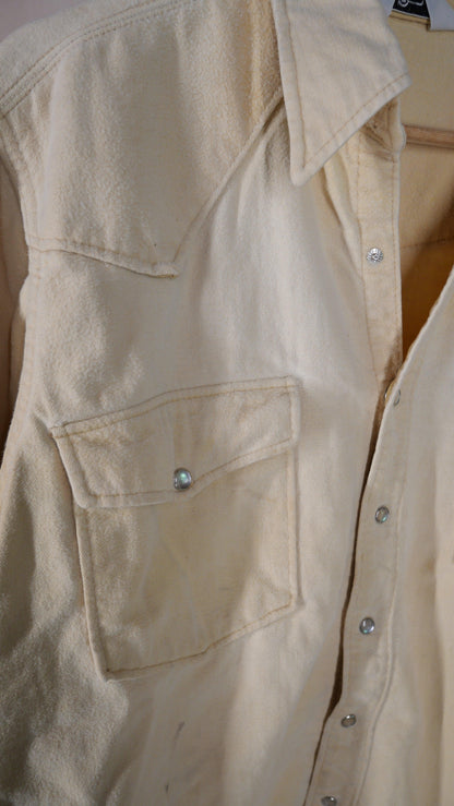 1980s Pearl Snap Woolrich Shirt | L