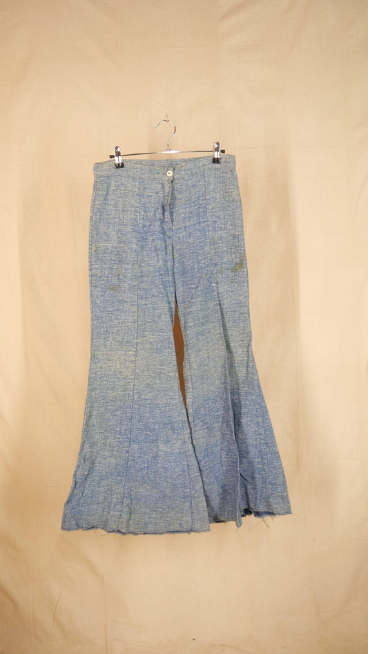 1970s Bell Bottom Polyester Pants | 30