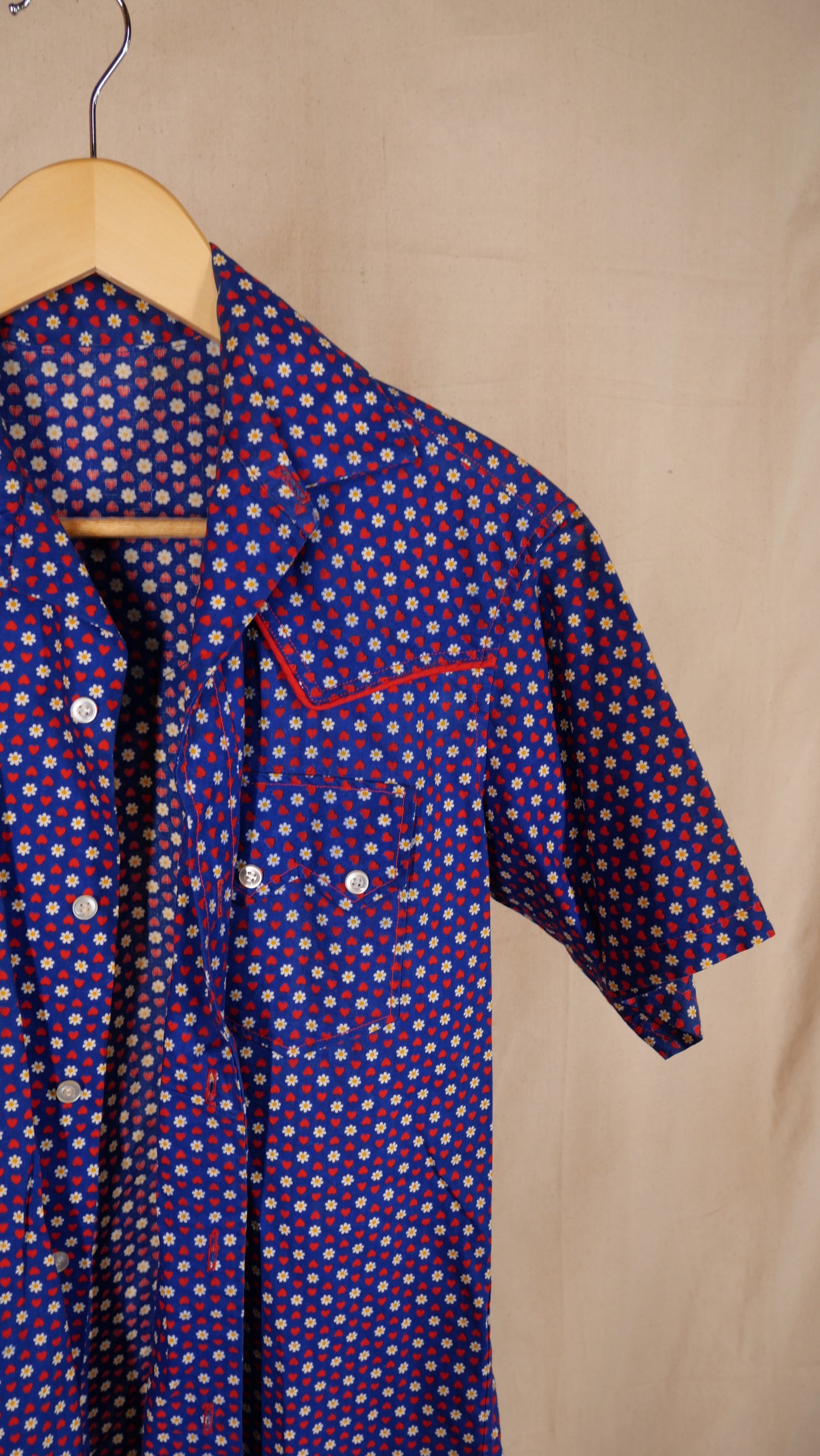 1970s Hippie Western Shirt | M