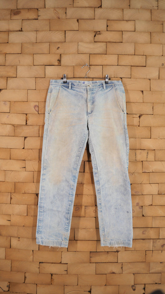 1970s Light Wash Work Jeans | 36