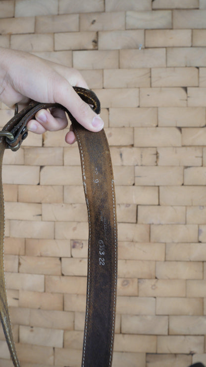 1970s Embossed Leather Belt | 30