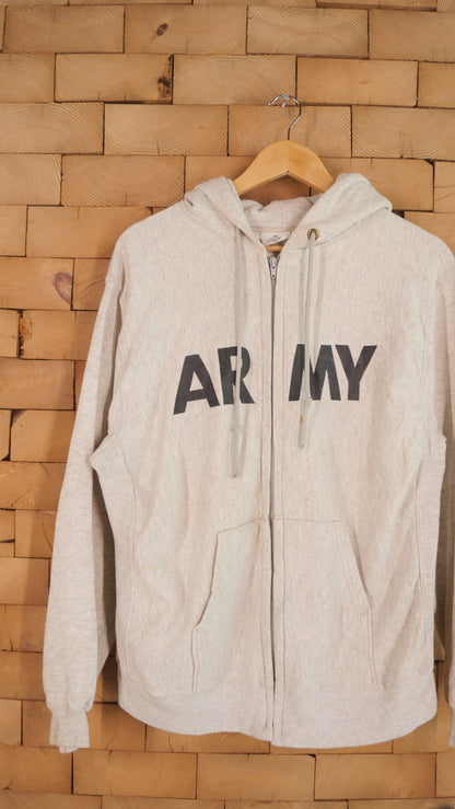 1990s Army Zip Up Hoodie | L