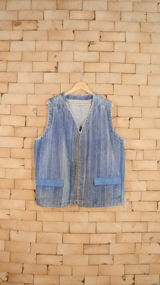 1980s Denim Vest | XL