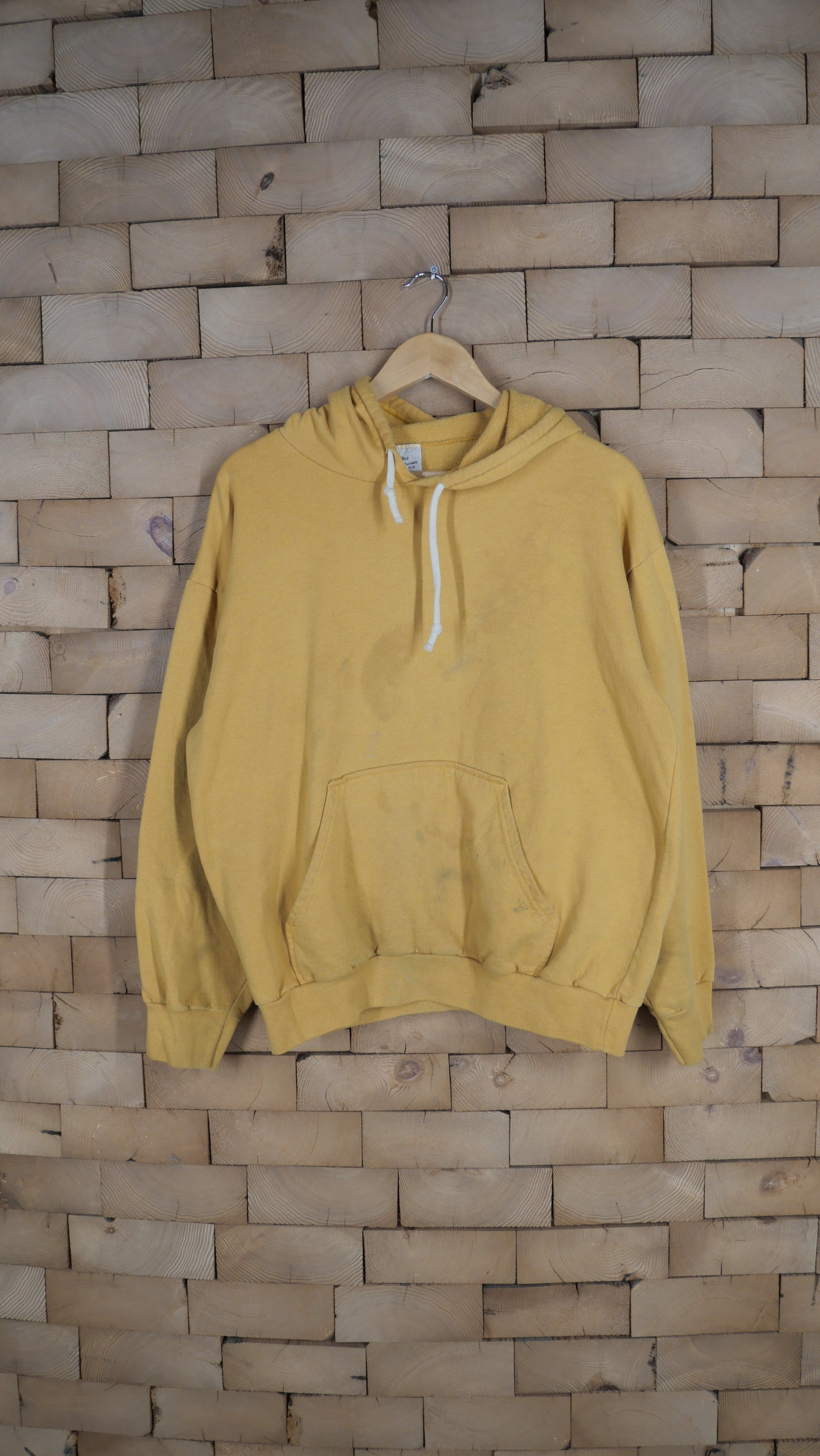 1980s Boxy Yellow Hoodie | L