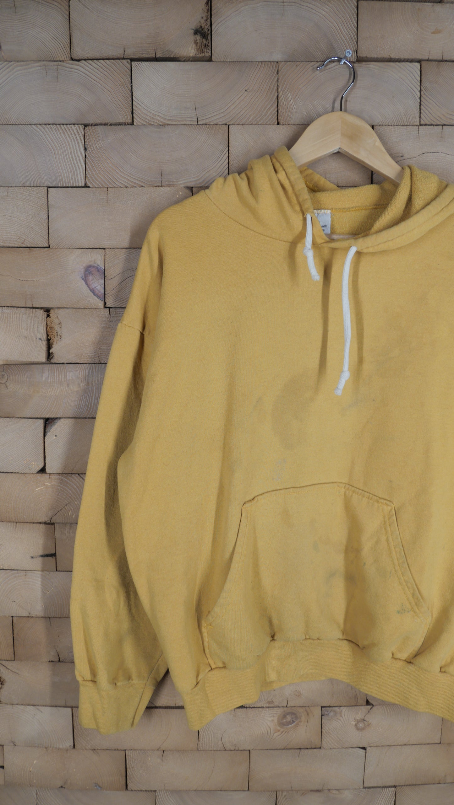 1980s Boxy Yellow Hoodie | L