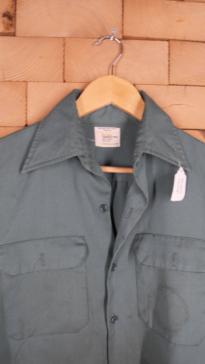 1970s Green Work Shirt | M