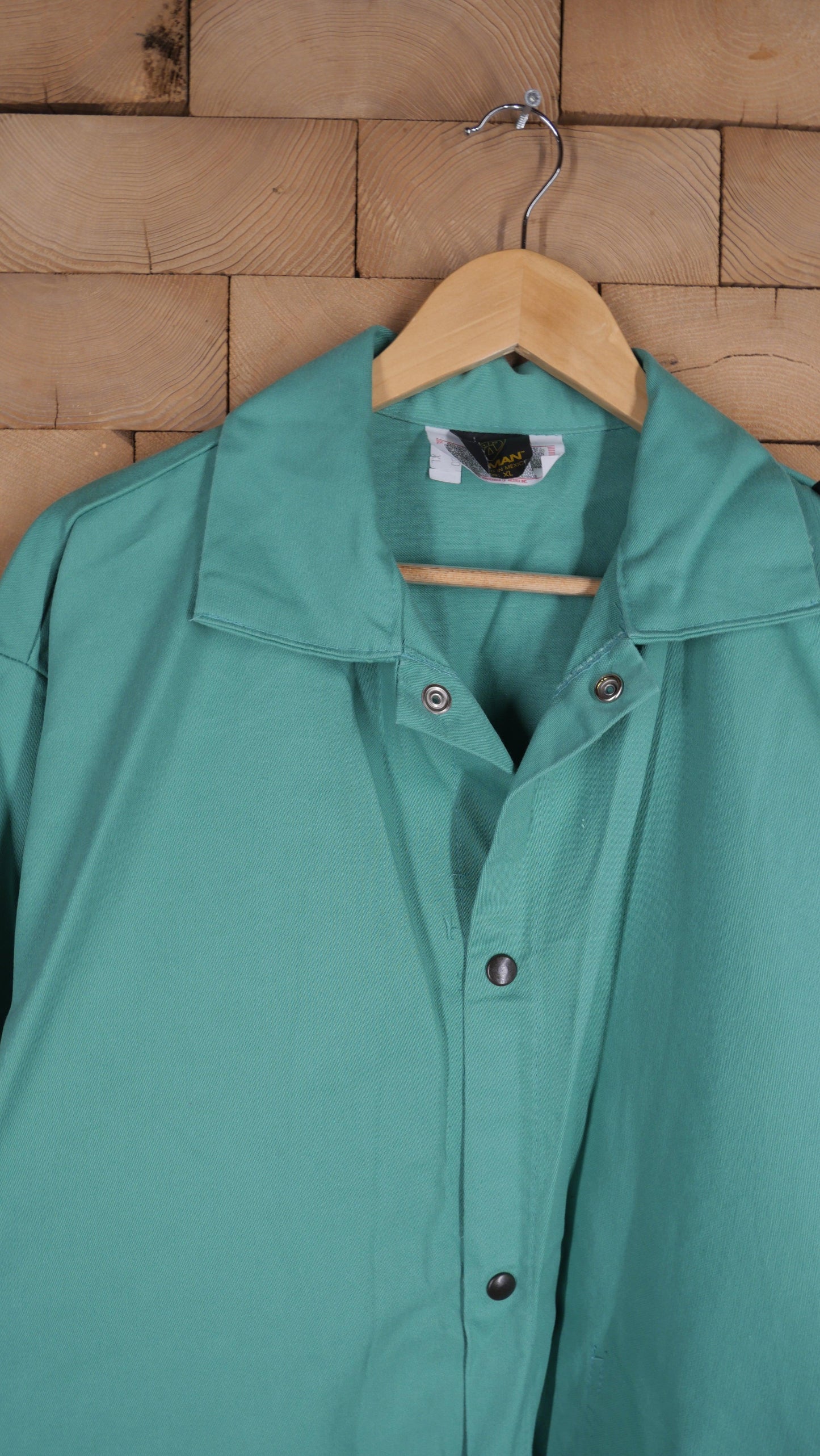 1990s Teal Work Wear Jacket | XL