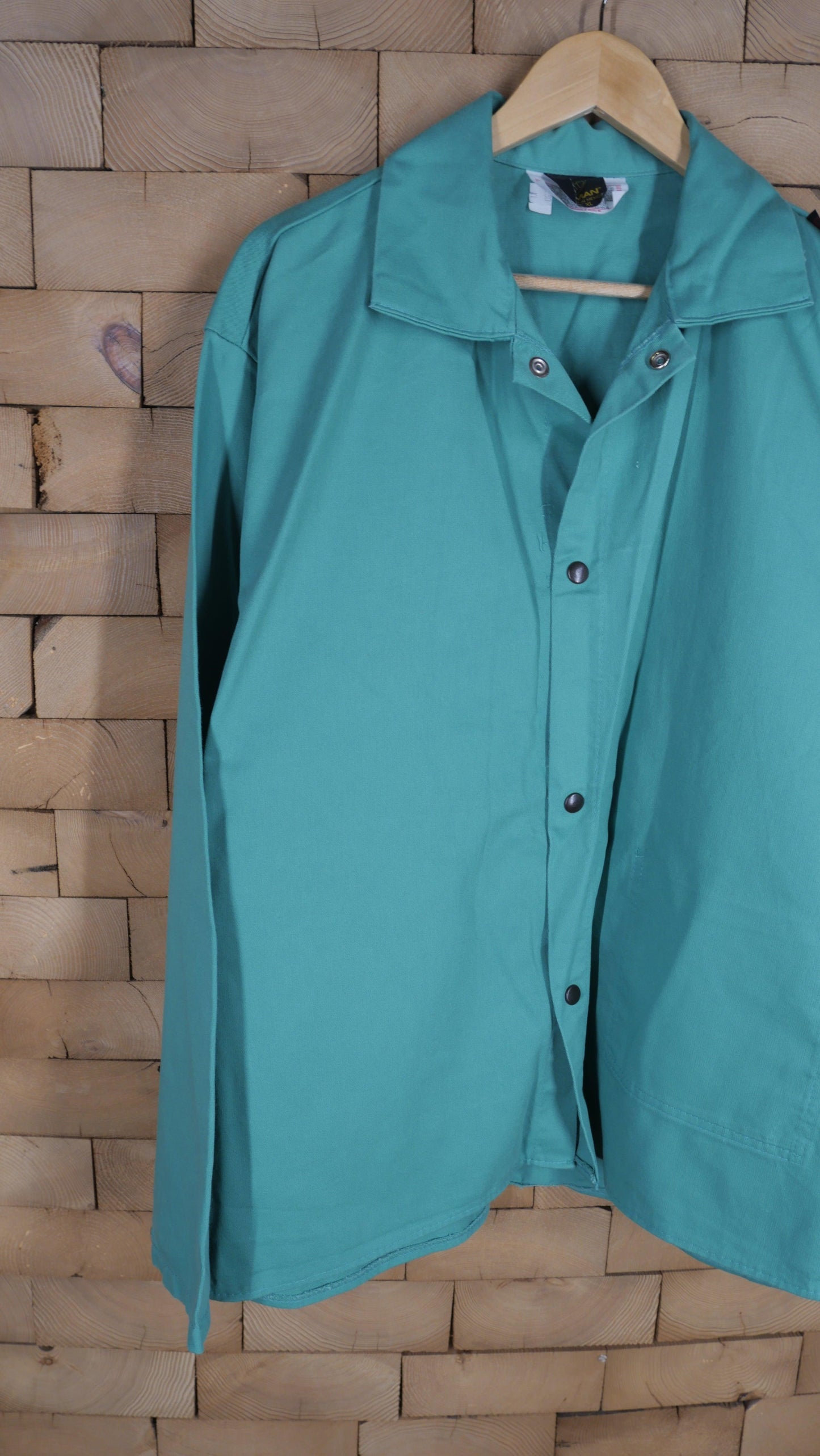 1990s Teal Work Wear Jacket | XL