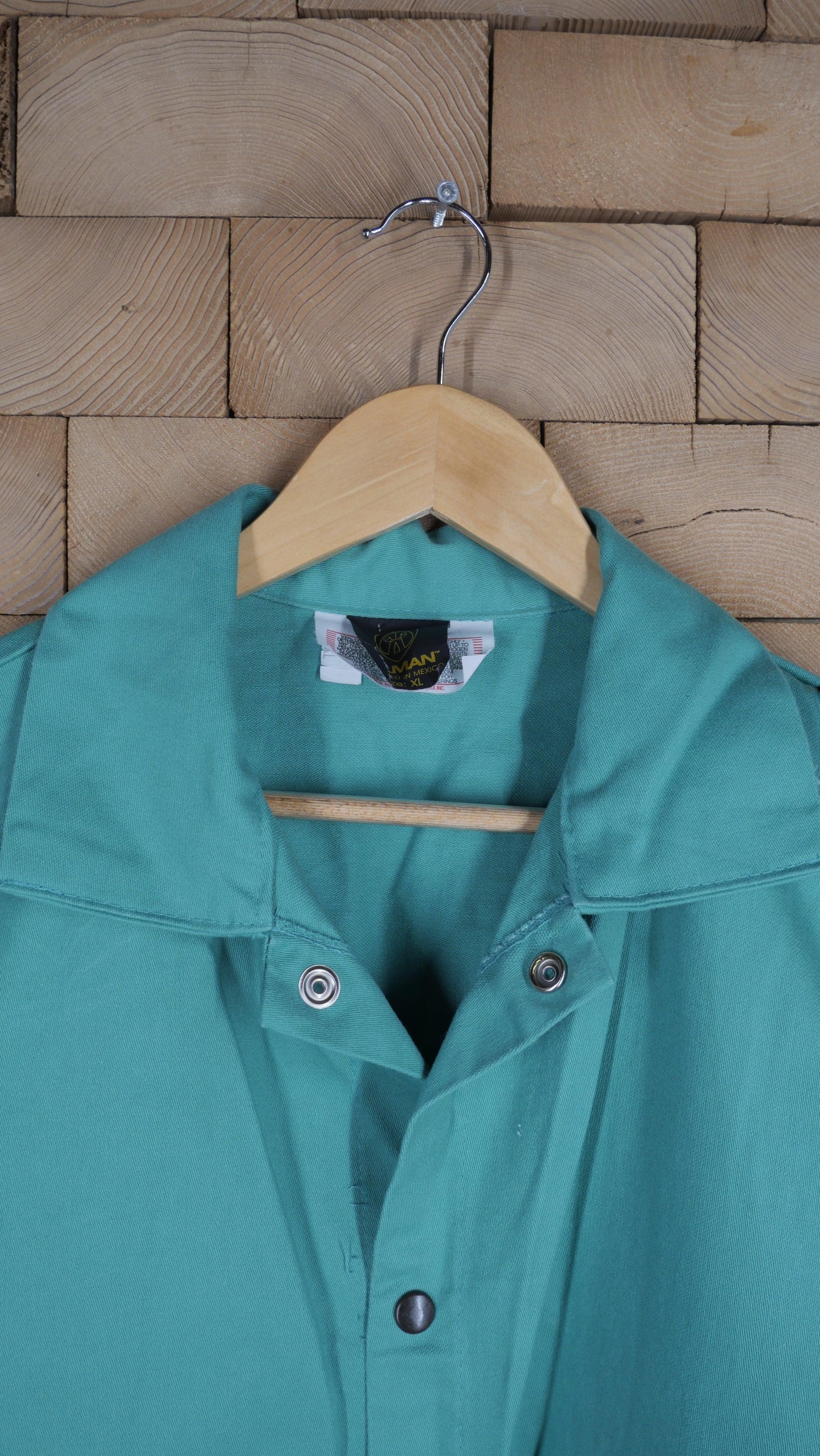 1990s Teal Work Wear Jacket | XL