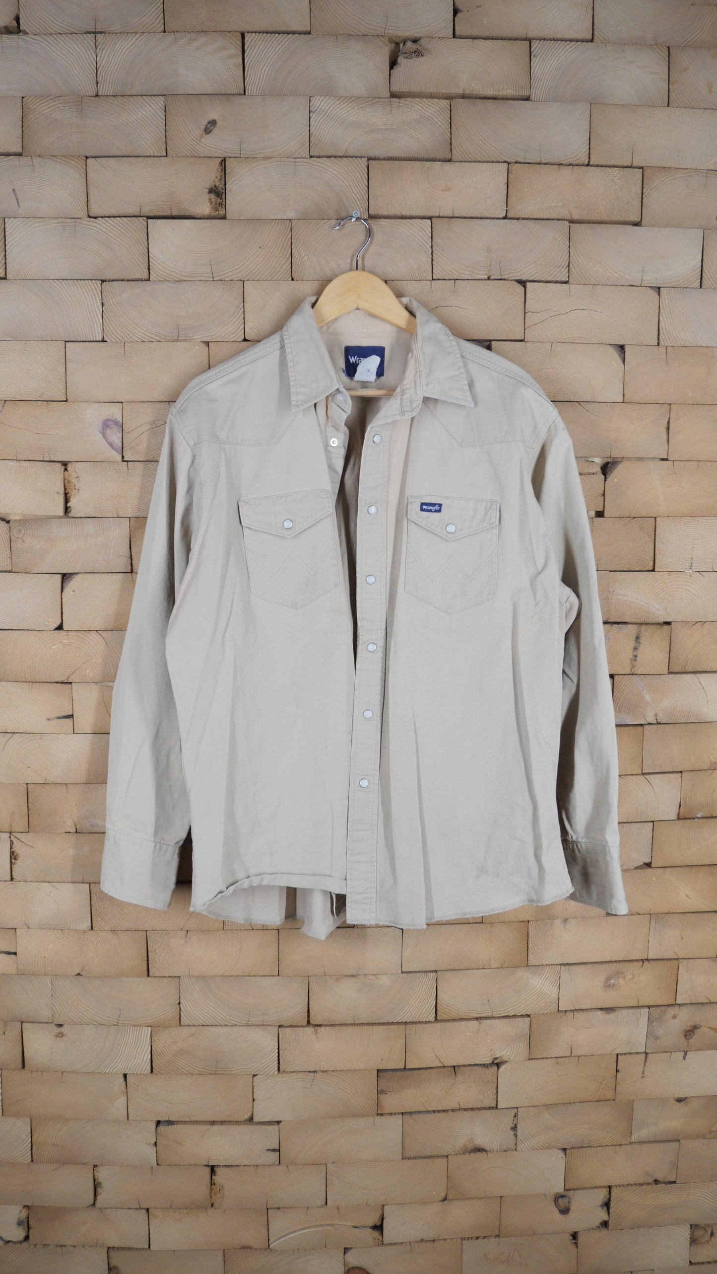 1990s Beige Western Shirt | XL