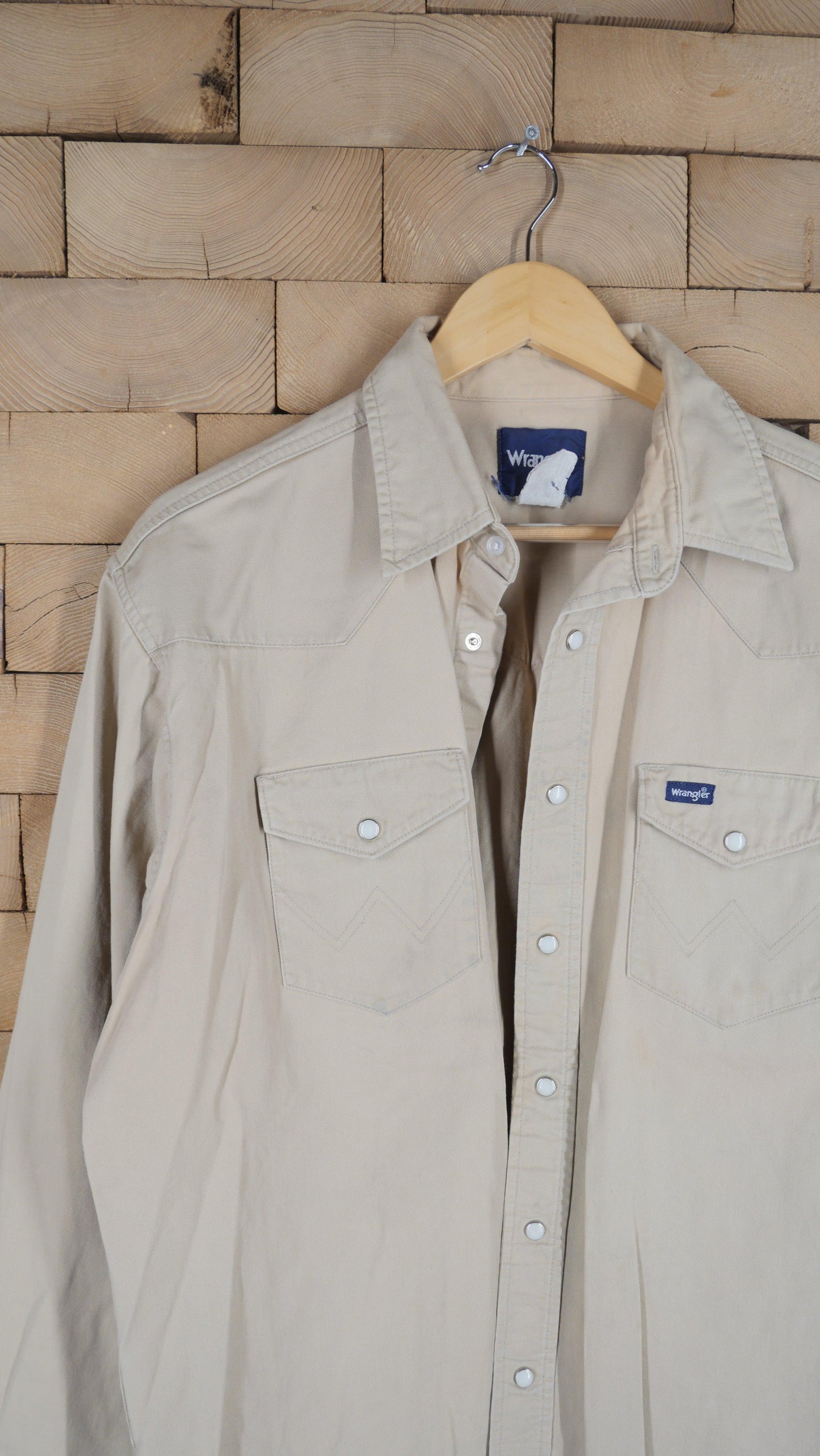 1990s Beige Western Shirt | XL