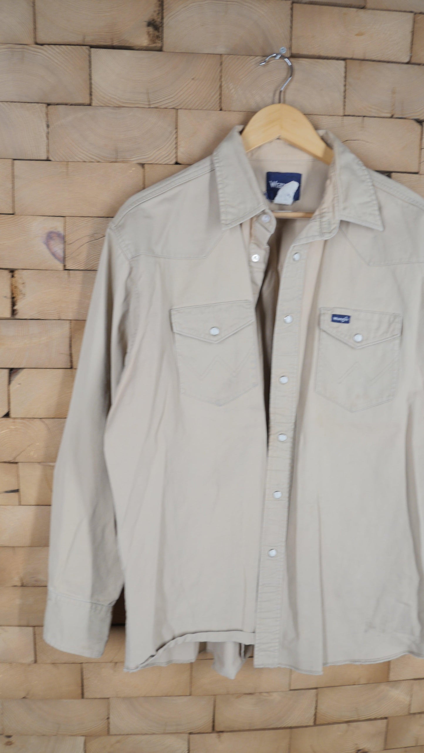 1990s Beige Western Shirt | XL