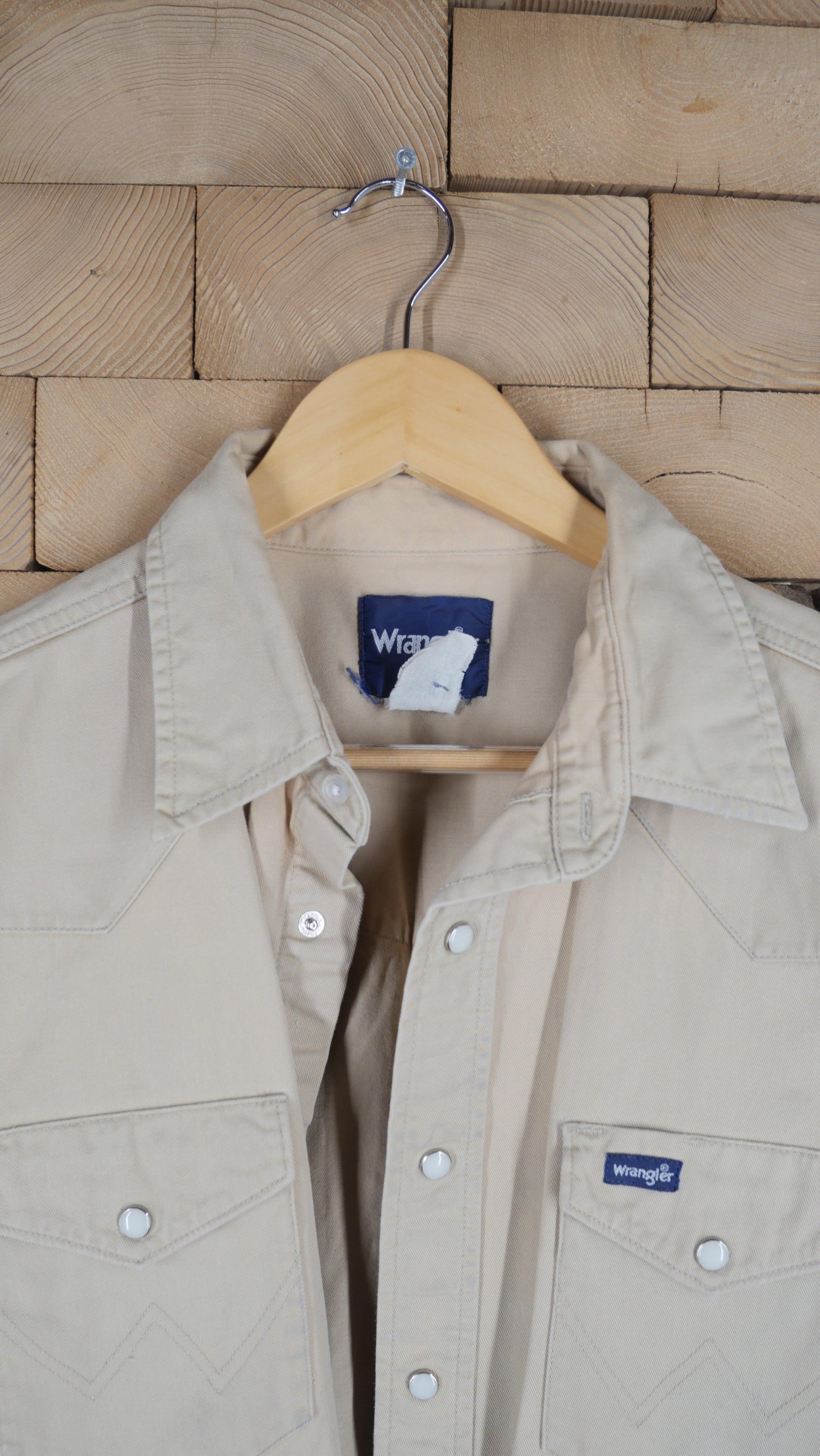 1990s Beige Western Shirt | XL