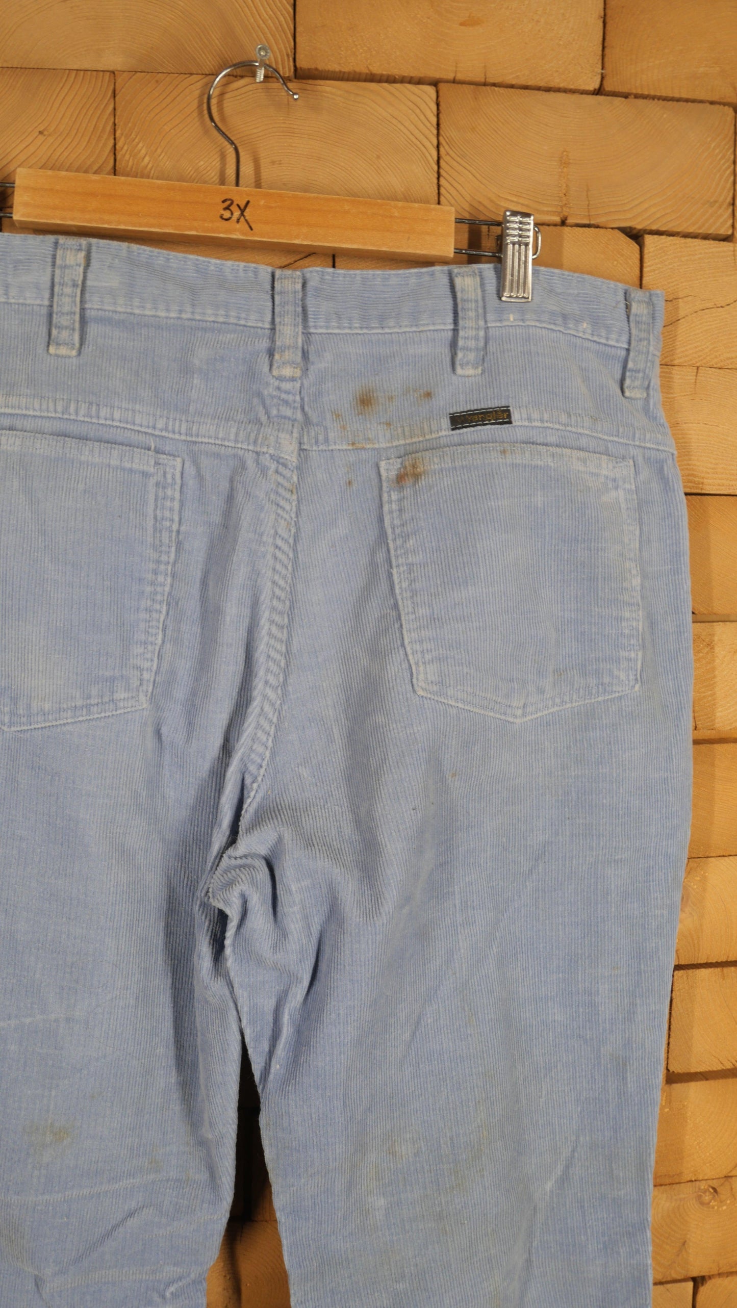 1970s Corduroy Flared Wrangler Pants | 35