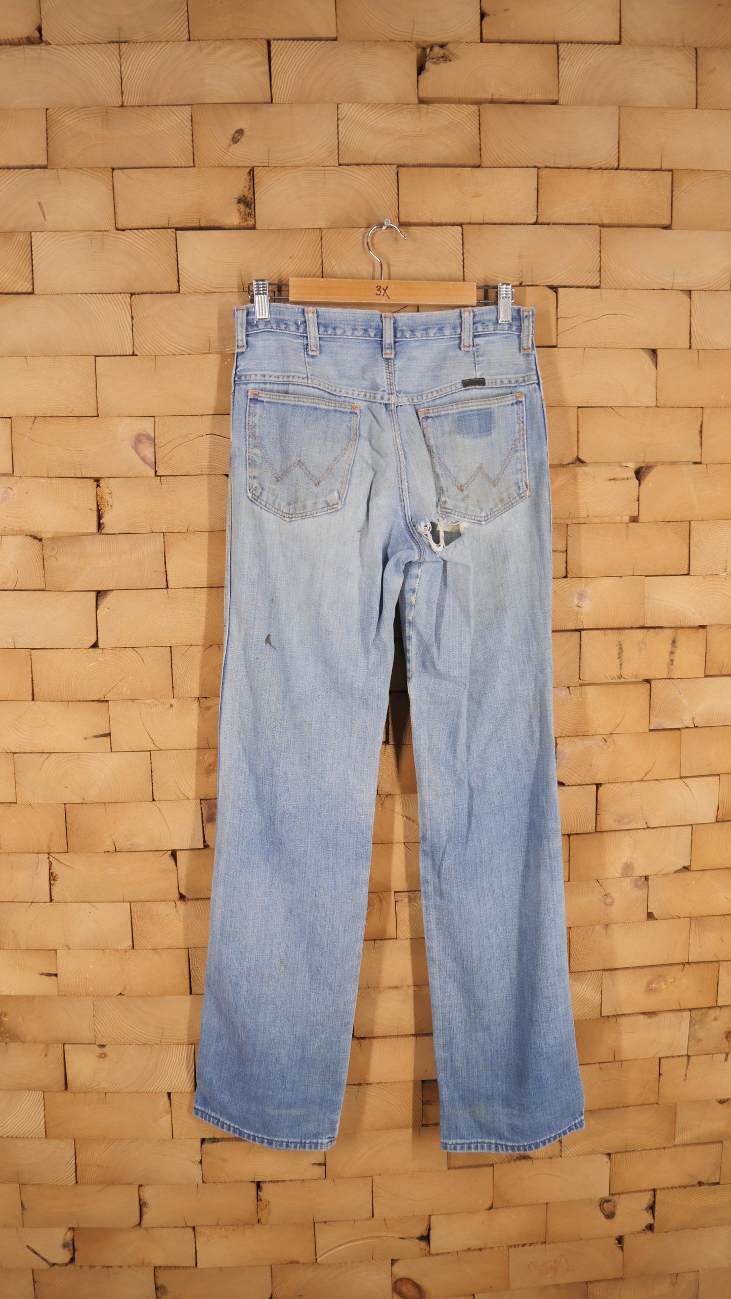 1970s Distressed Wrangler Denim | 30