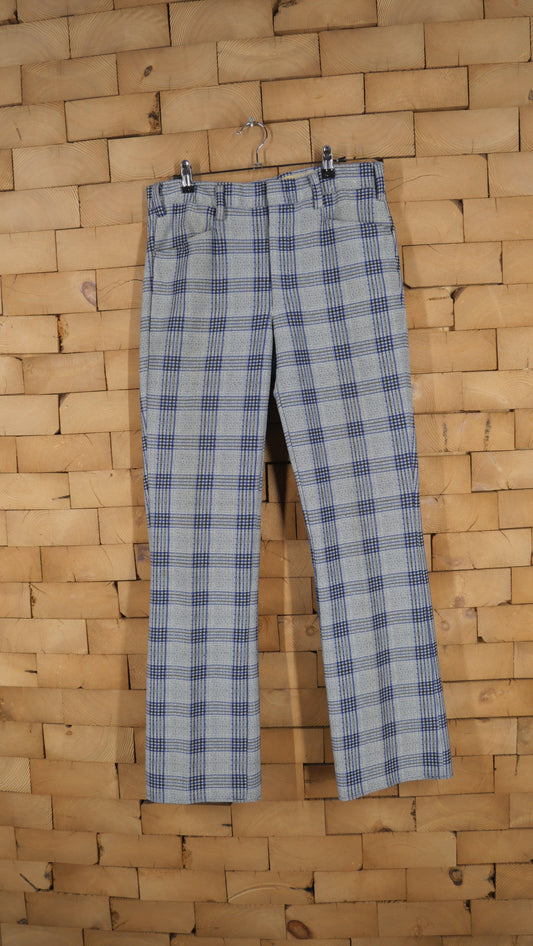 1970s Patterned Flared Slacks | 34