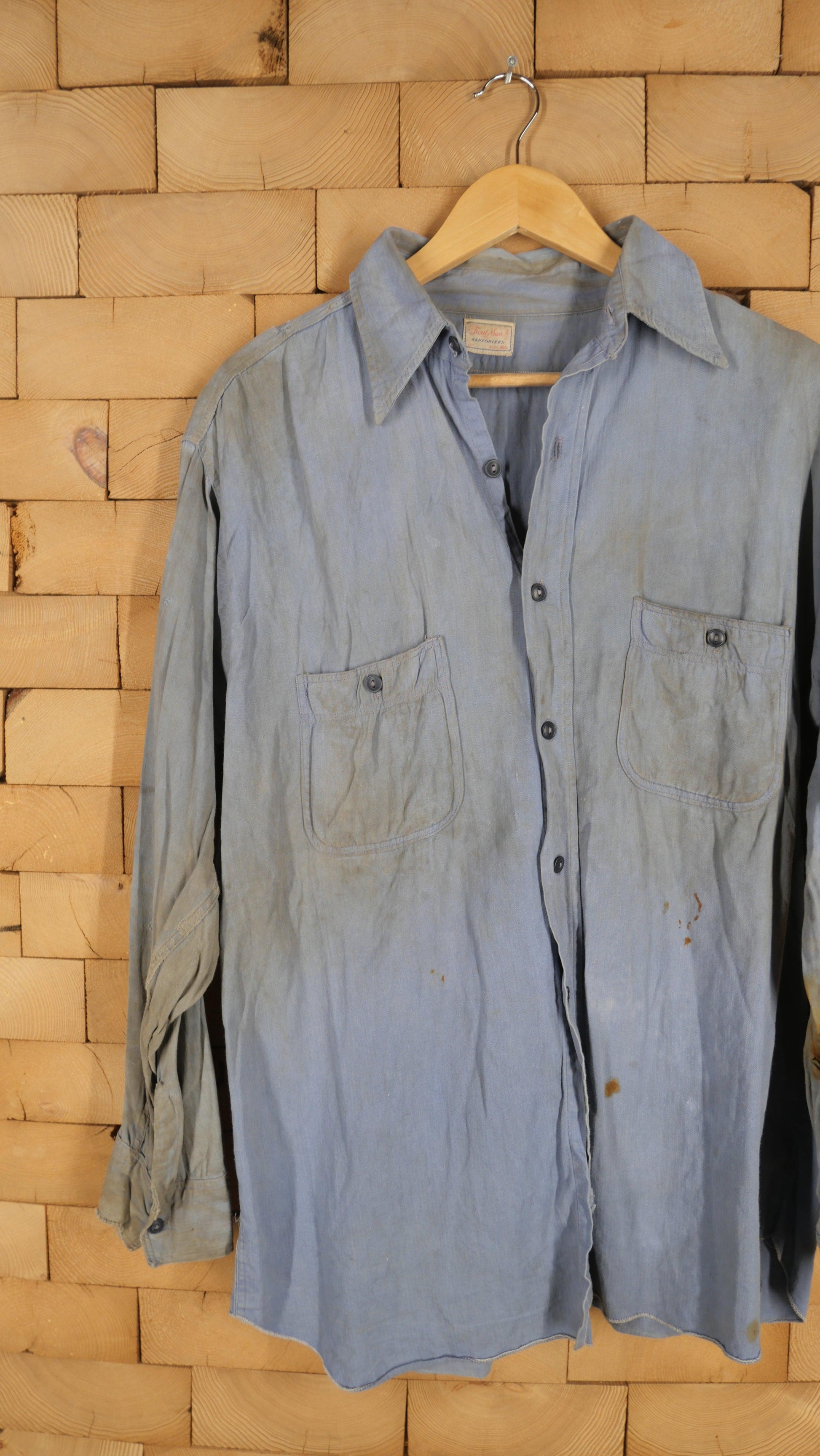 1940s dress shirt Vintage 1940s Pattern Men's Shirt in Two Styles