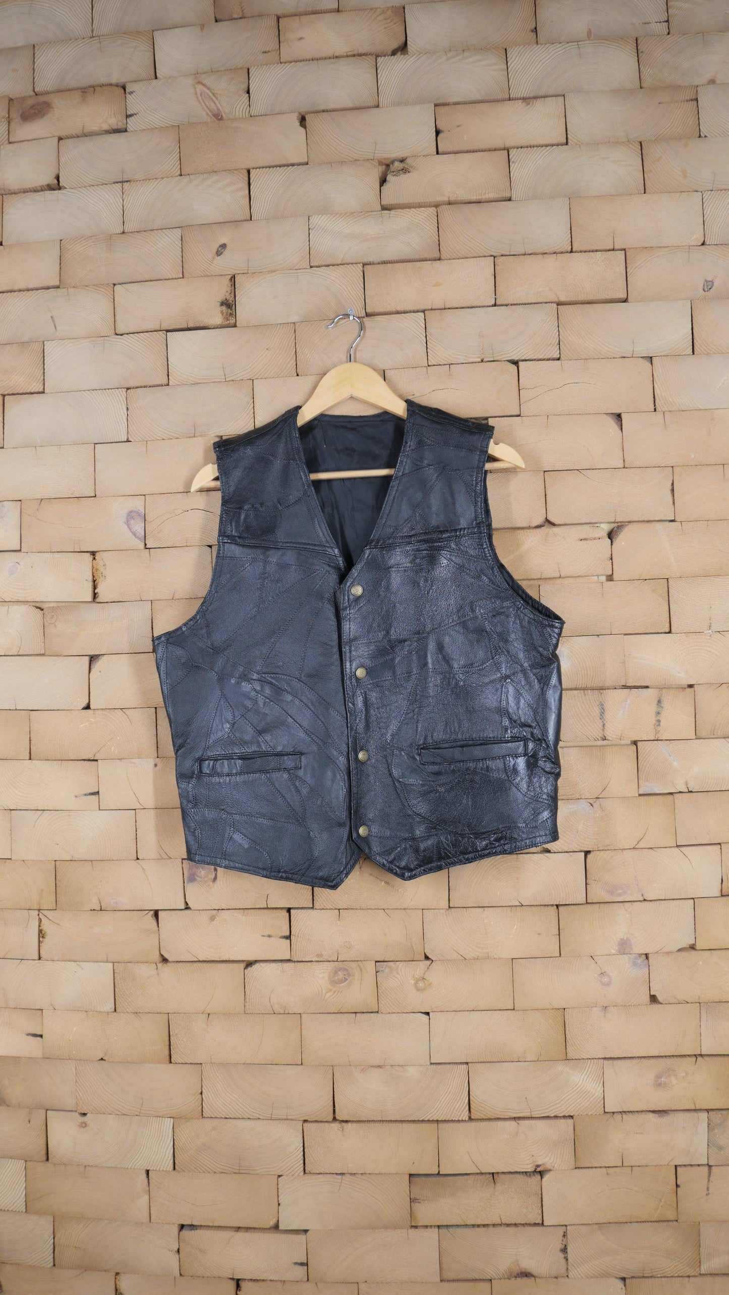 1980s Leather Vest | L